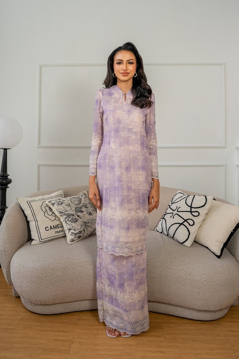 Elini Kurung Modern in Soft Purple