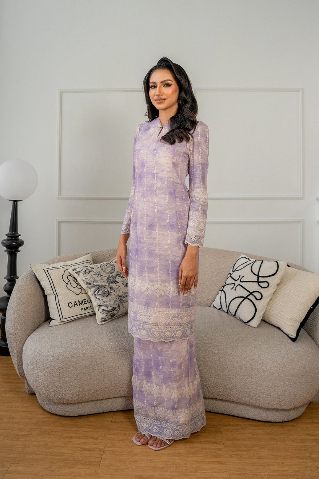 Elini Kurung Modern in Soft Purple