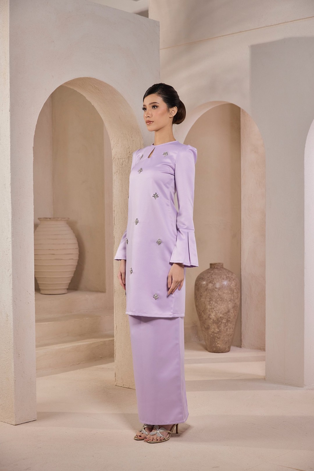 Camellia Kurung in Lilac