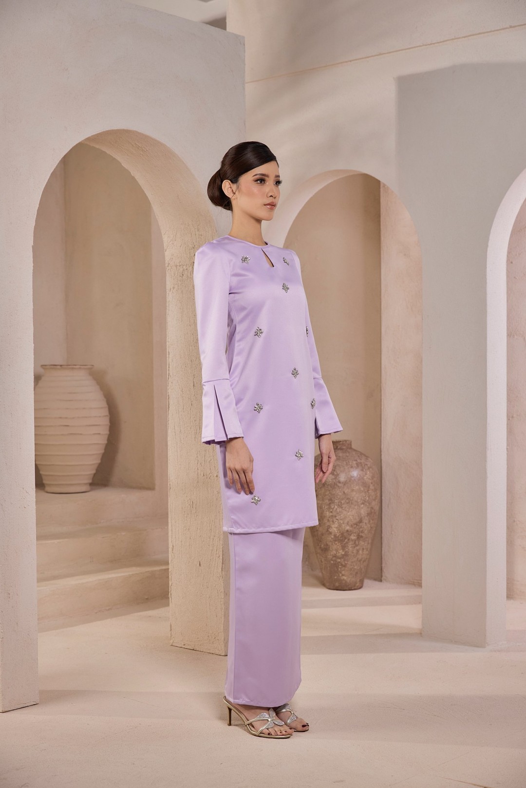 Camellia Kurung in Lilac