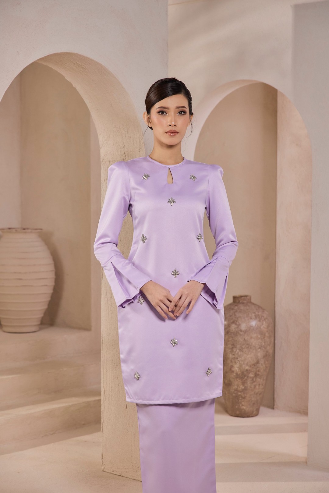 Camellia Kurung in Lilac