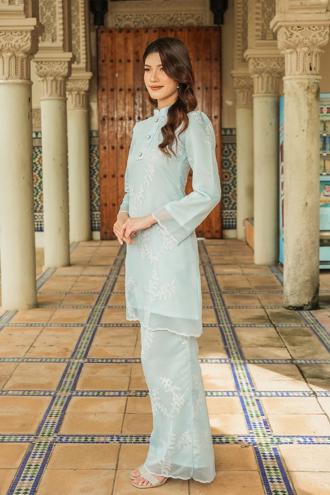 Melissa Kurung in Baby Blue