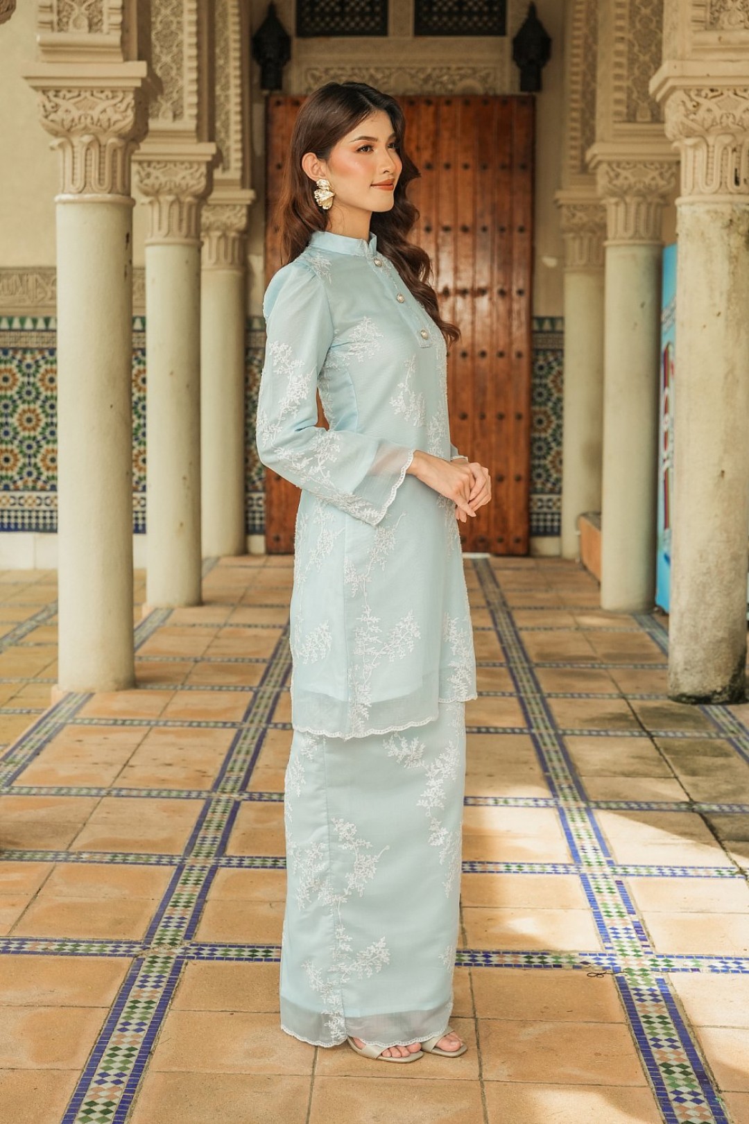 Melissa Kurung in Baby Blue