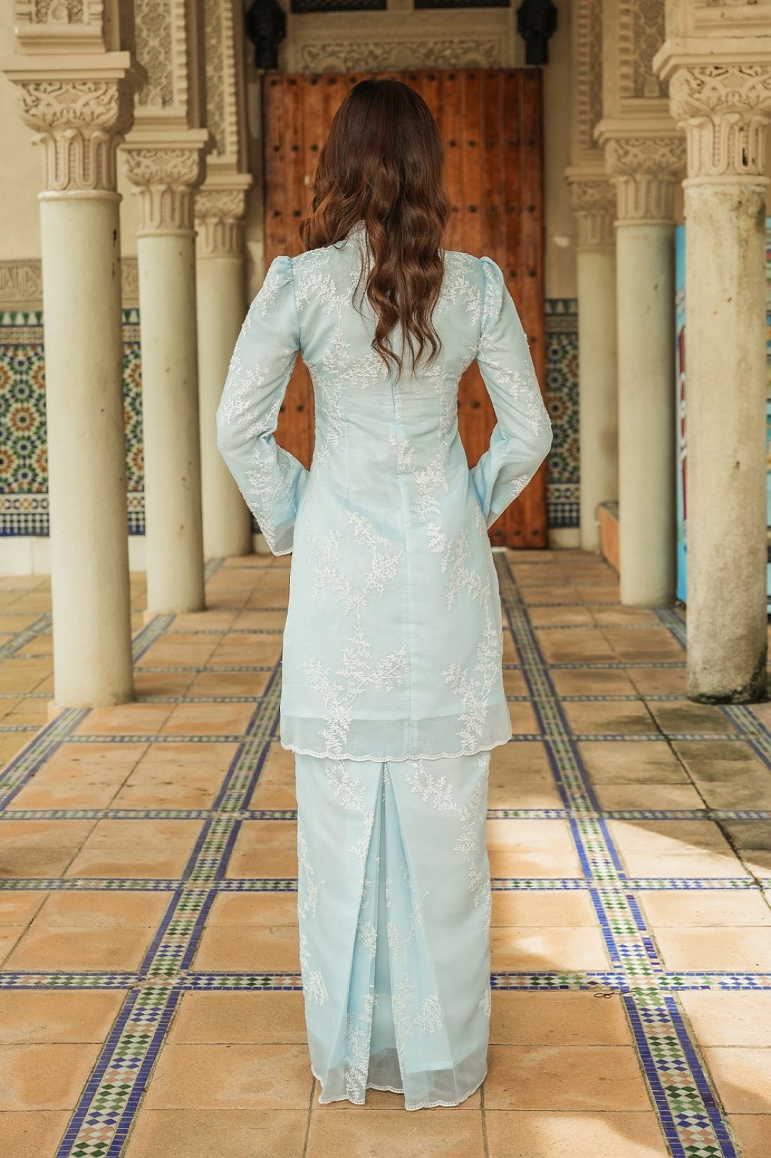 Melissa Kurung in Baby Blue