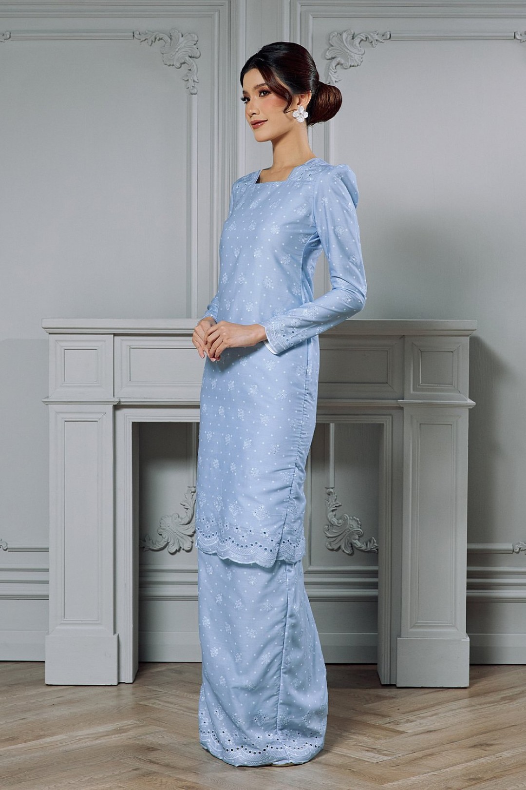 Thiana Kurung in Light Blue