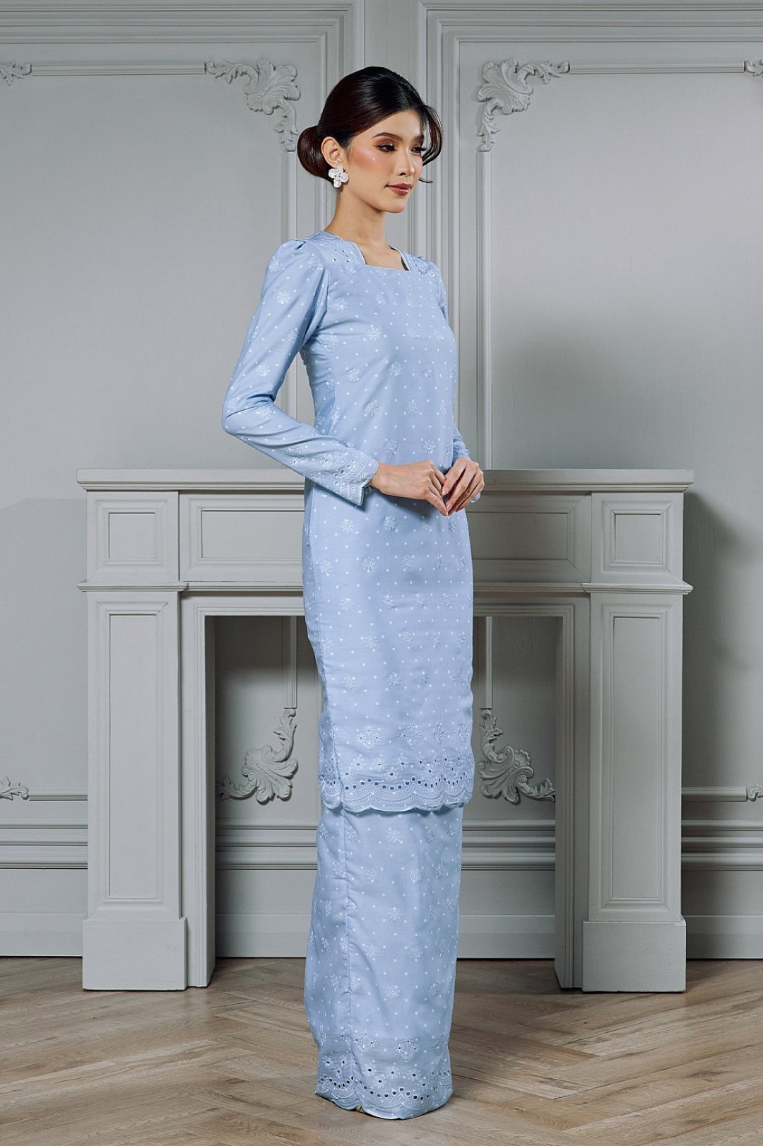 Thiana Kurung in Light Blue