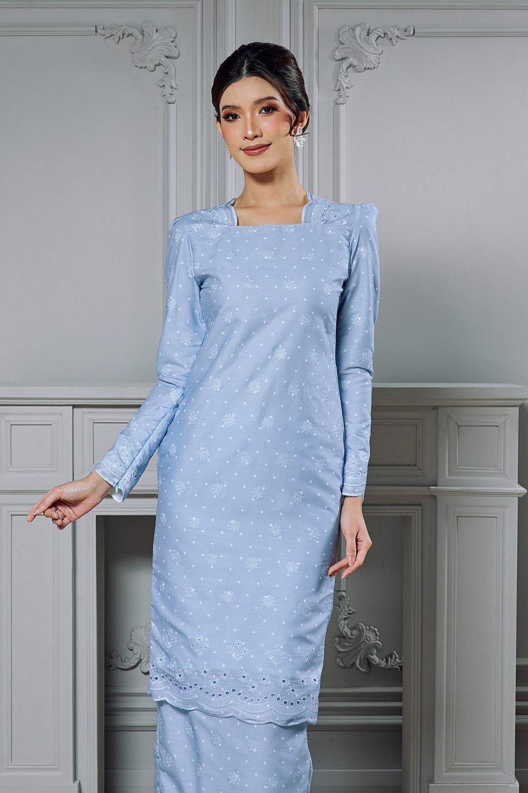 Thiana Kurung in Light Blue