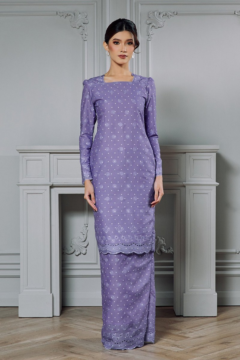 Thiana Kurung in Royal Purple