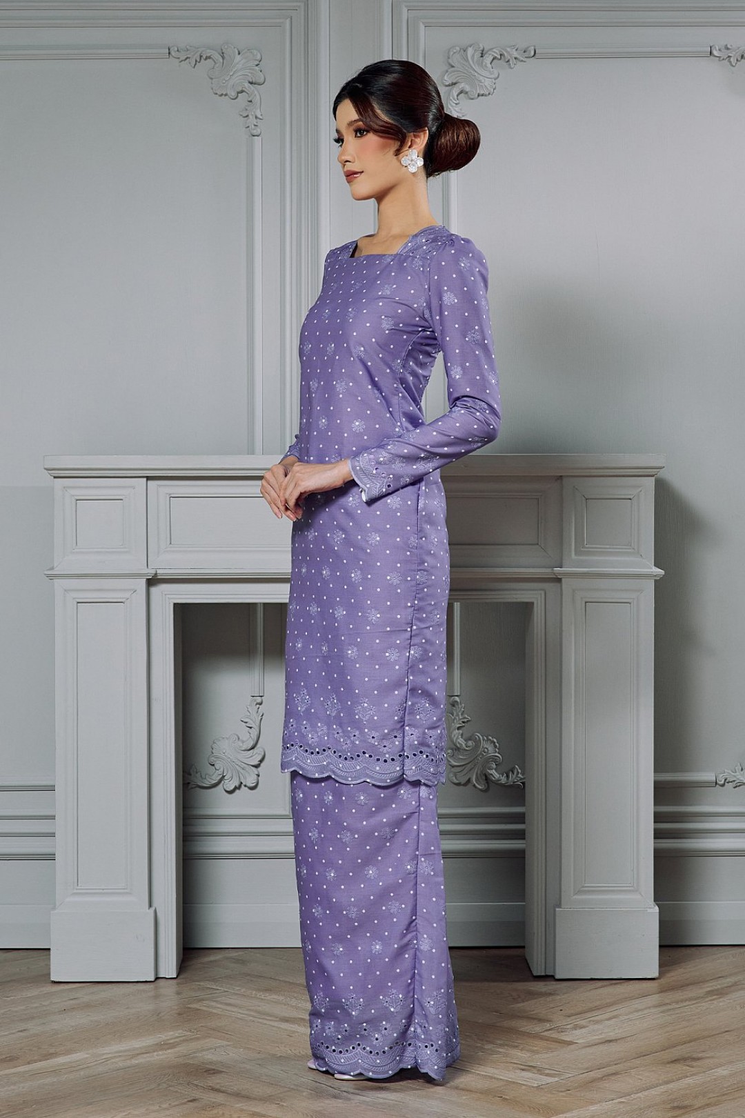 Thiana Kurung in Royal Purple