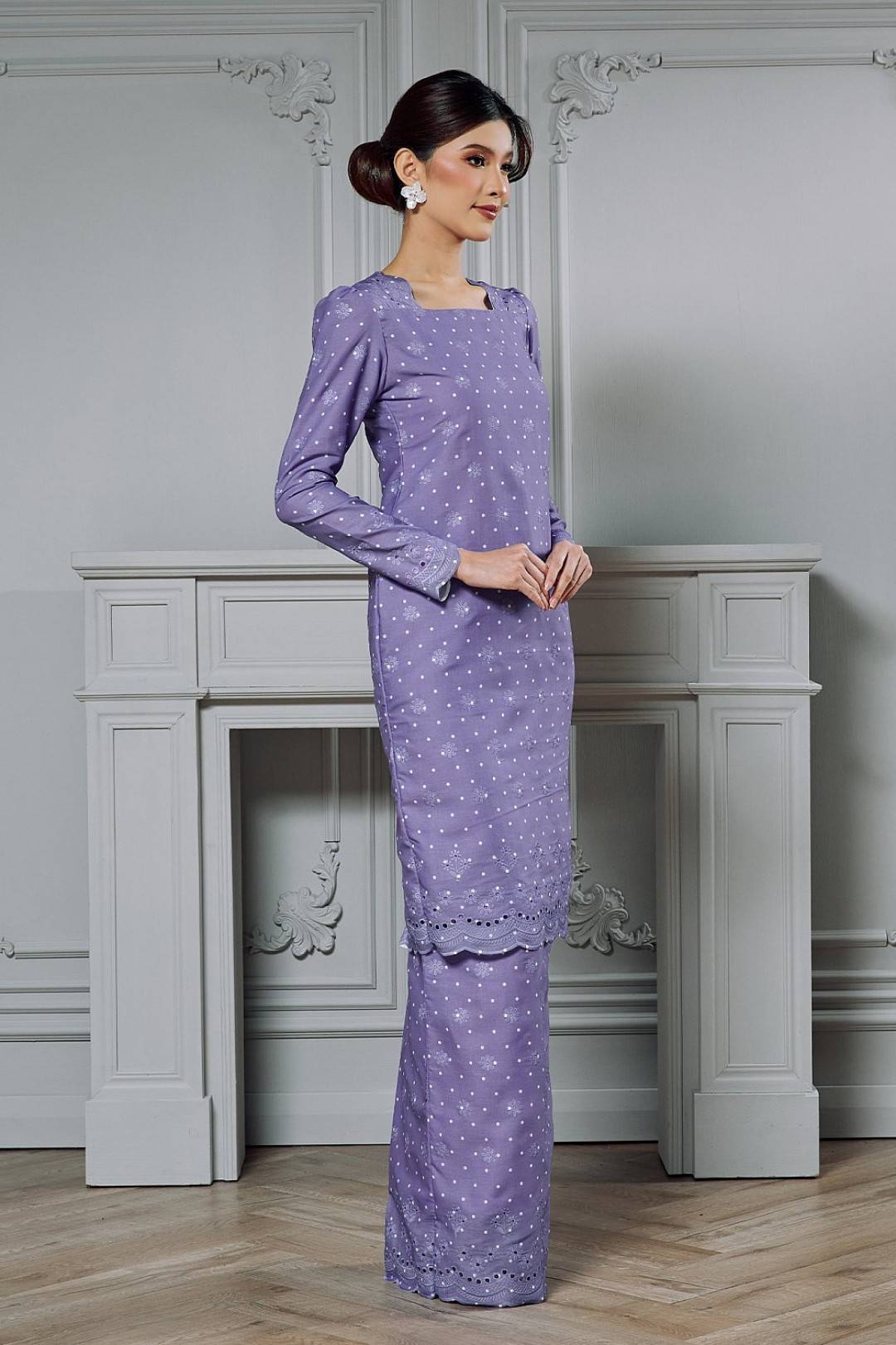 Thiana Kurung in Royal Purple