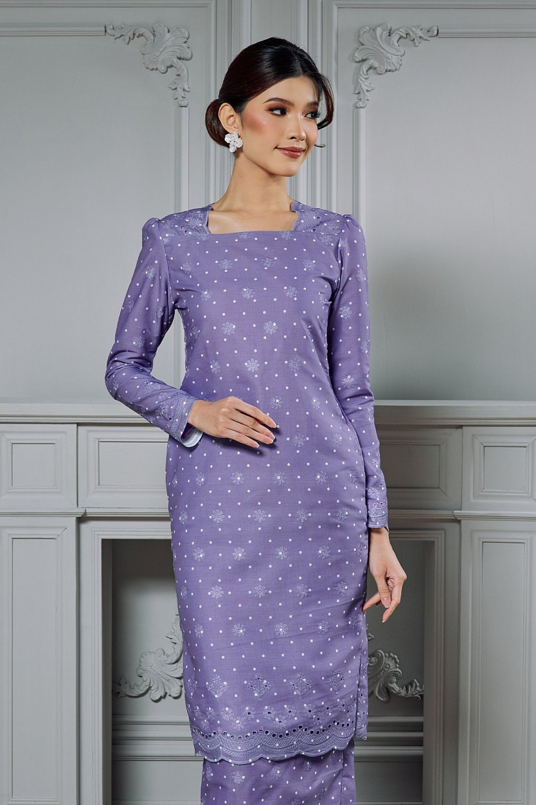 Thiana Kurung in Royal Purple