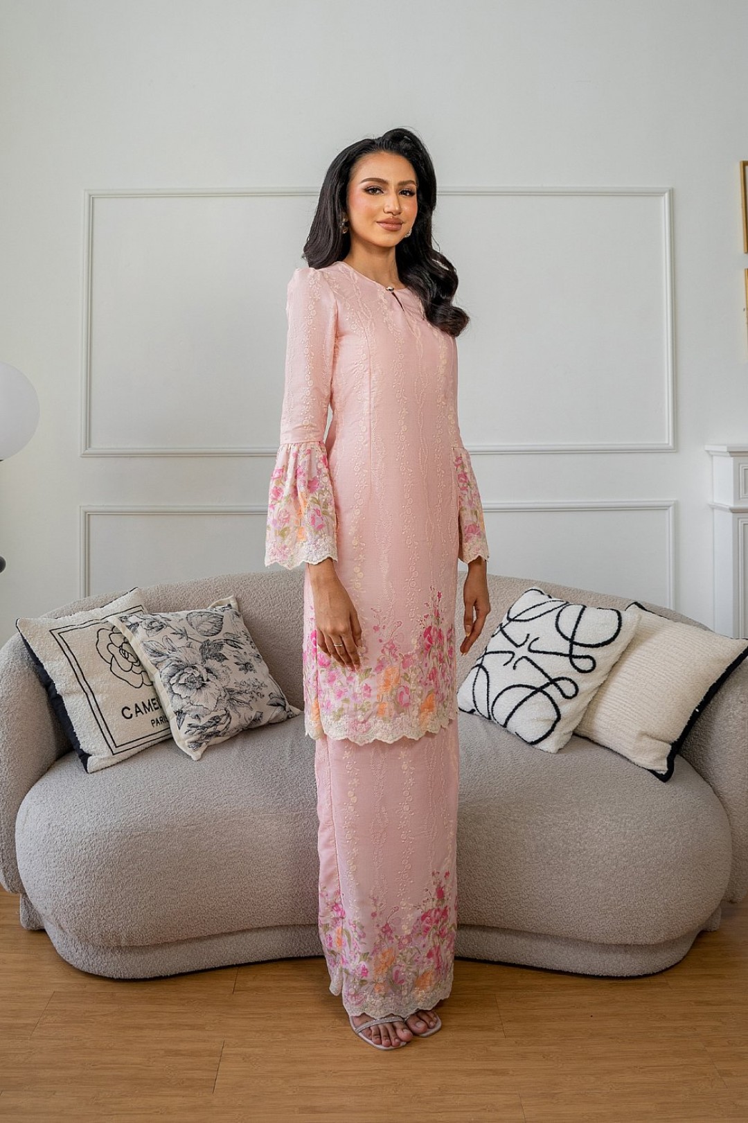 Velera Kurung Modern in Pink