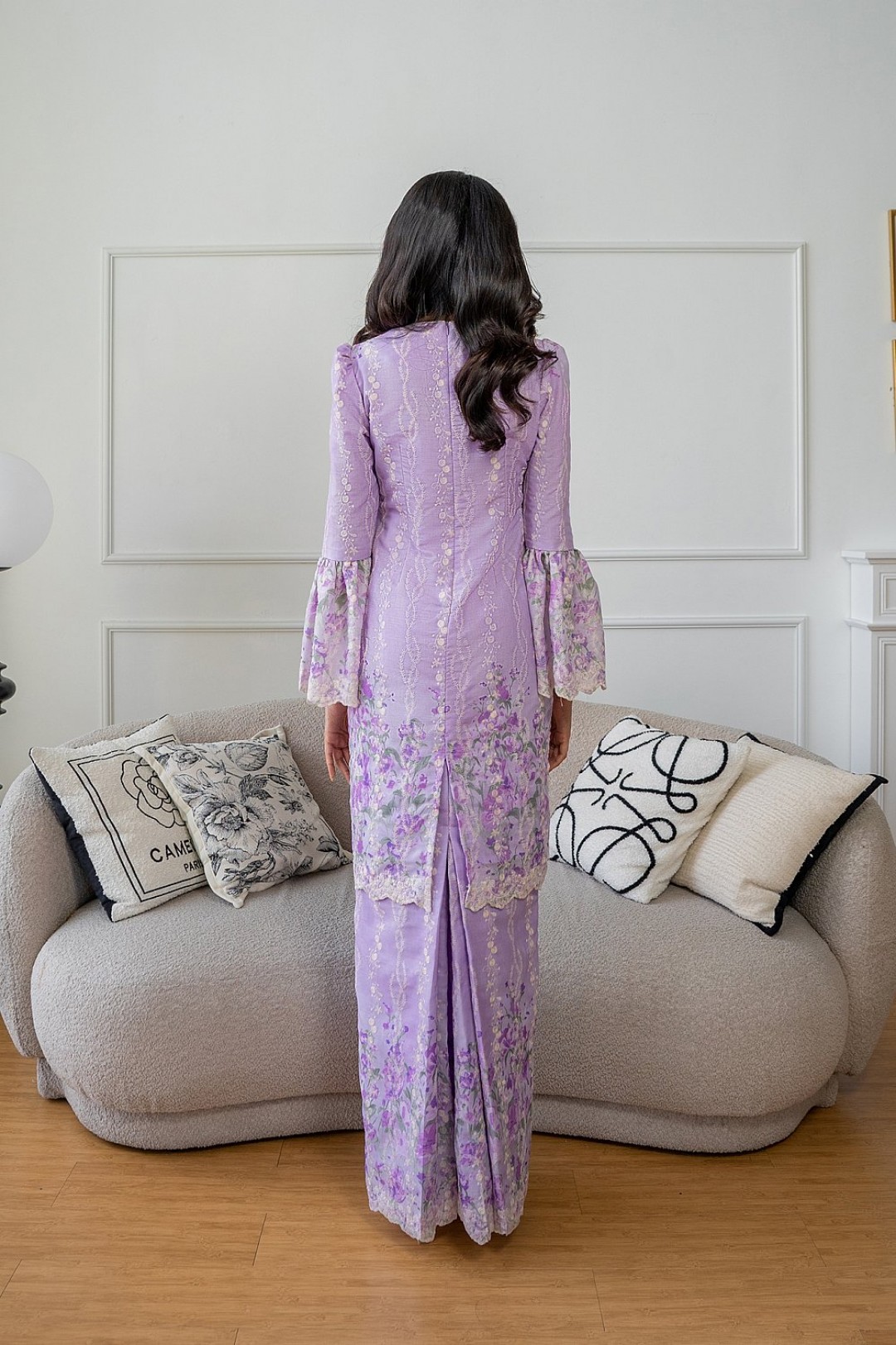 Velera Kurung in Soft Purple