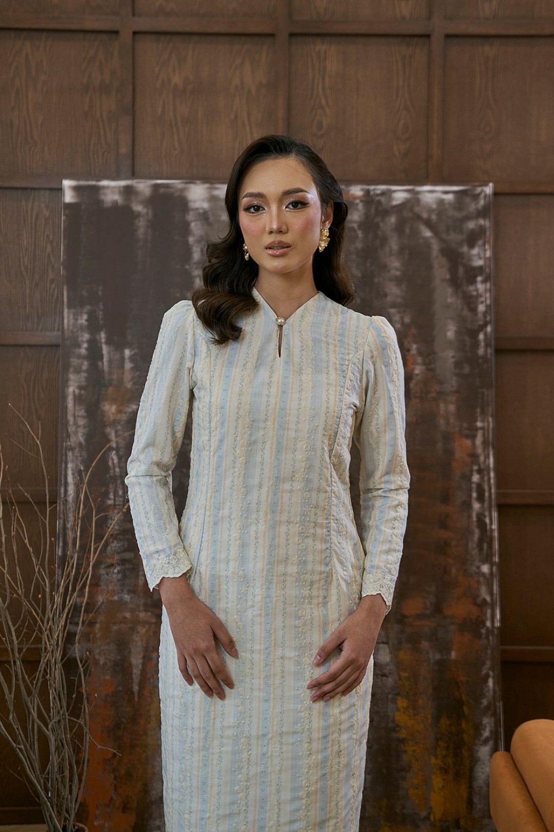 Ayana Kurung Modern in Soft Blue