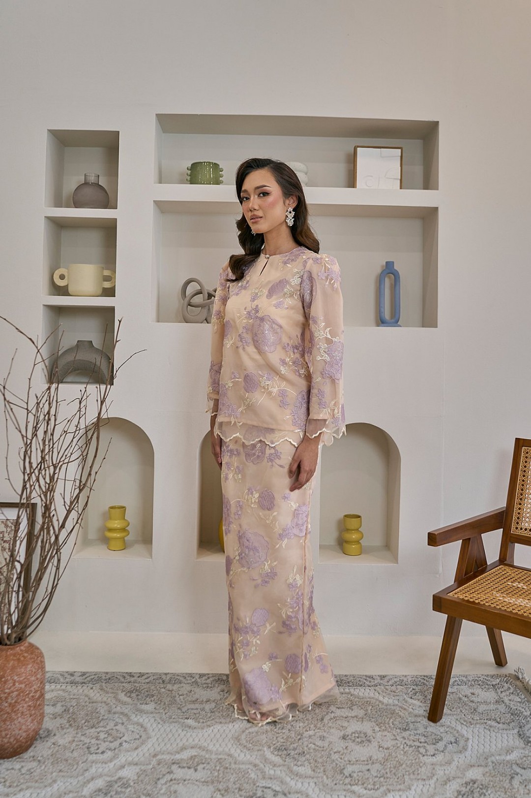 Juwita Mini Kurung in Nude
