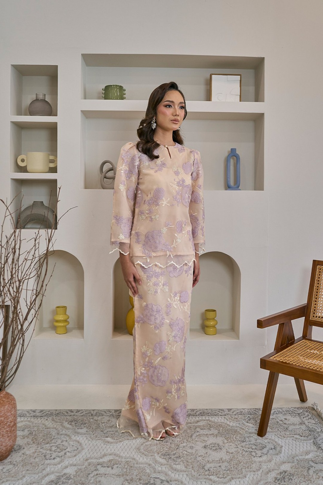 Juwita Mini Kurung in Nude