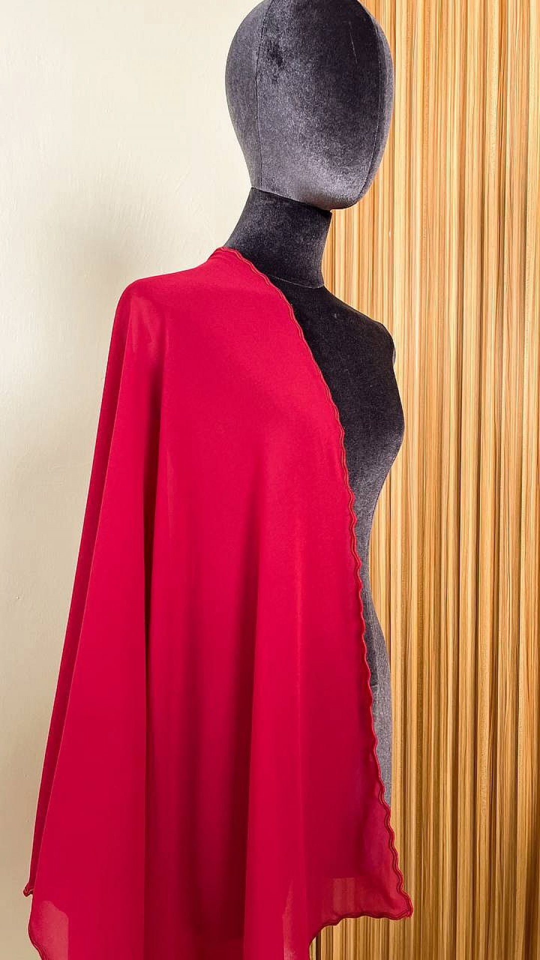 Embroidery Shawl in Maroon