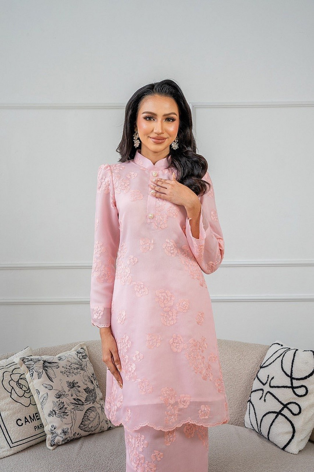 Millie Kurung Pahang in Pink