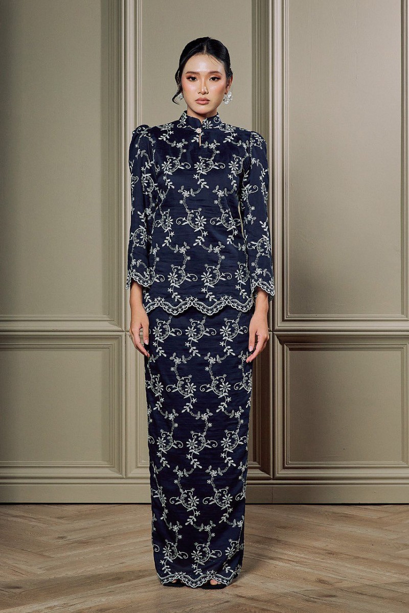 Laila Mini Kurung in Dark Blue