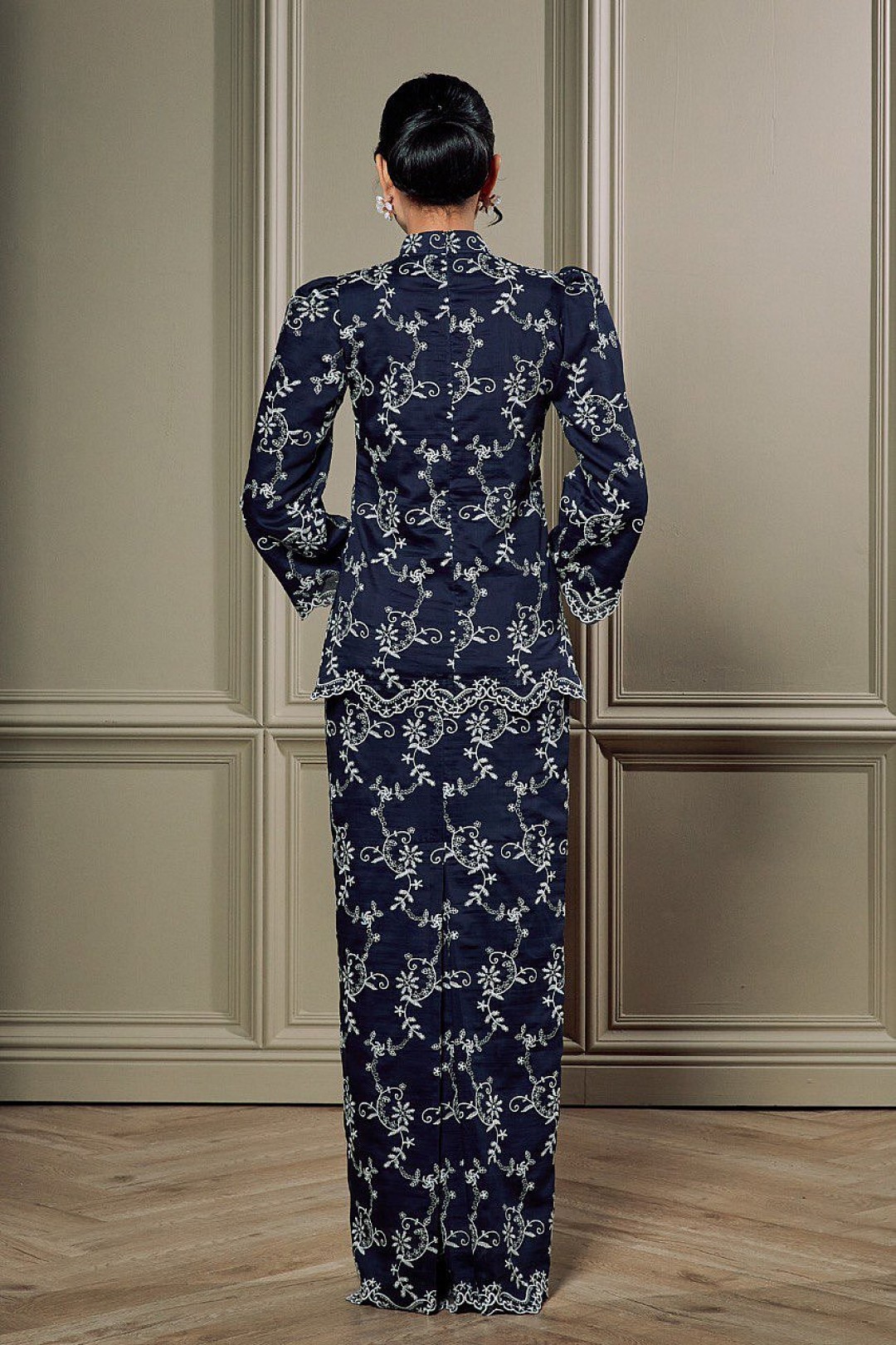 Laila Mini Kurung in Dark Blue