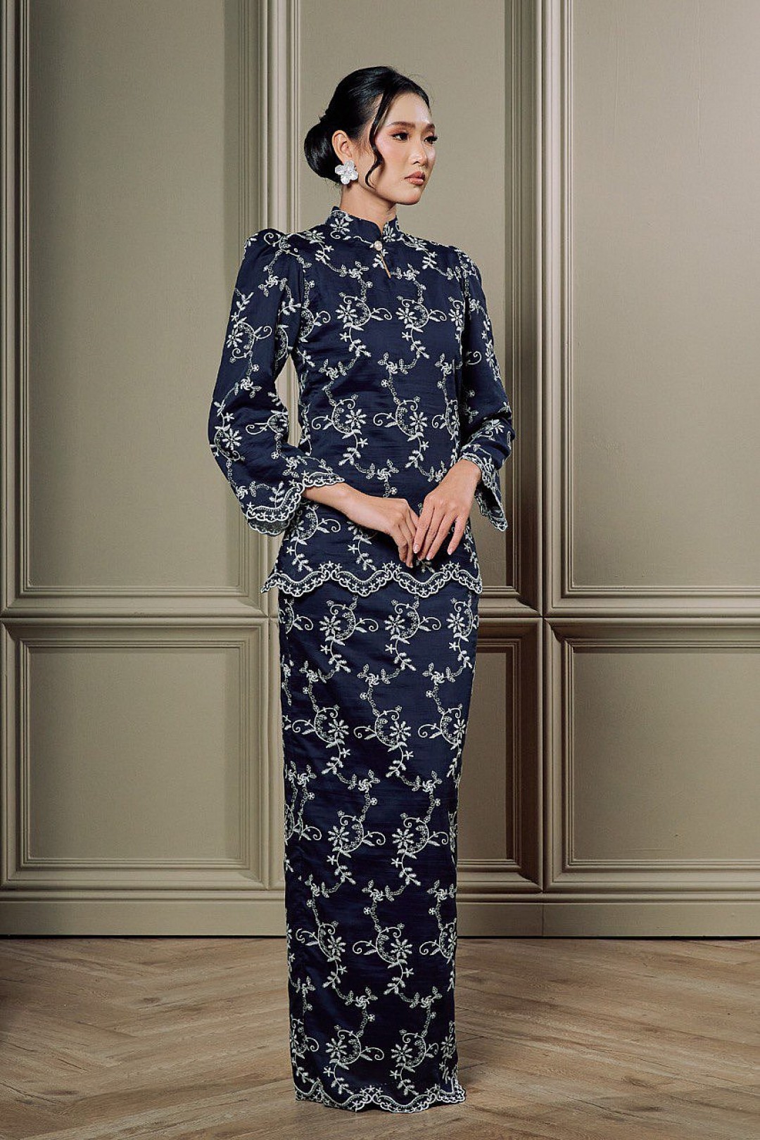 Laila Mini Kurung in Dark Blue