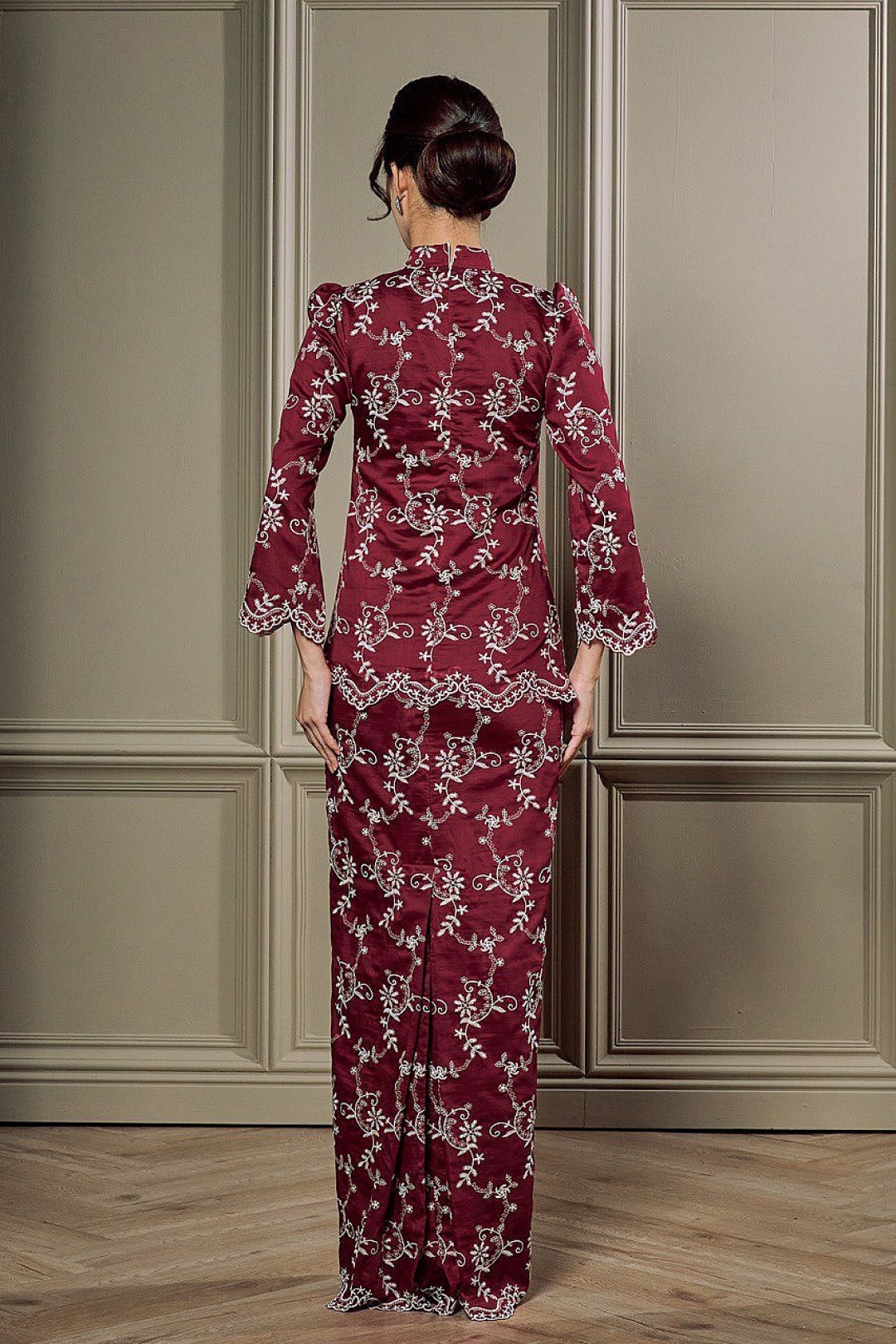 Laila Mini Kurung in Maroon