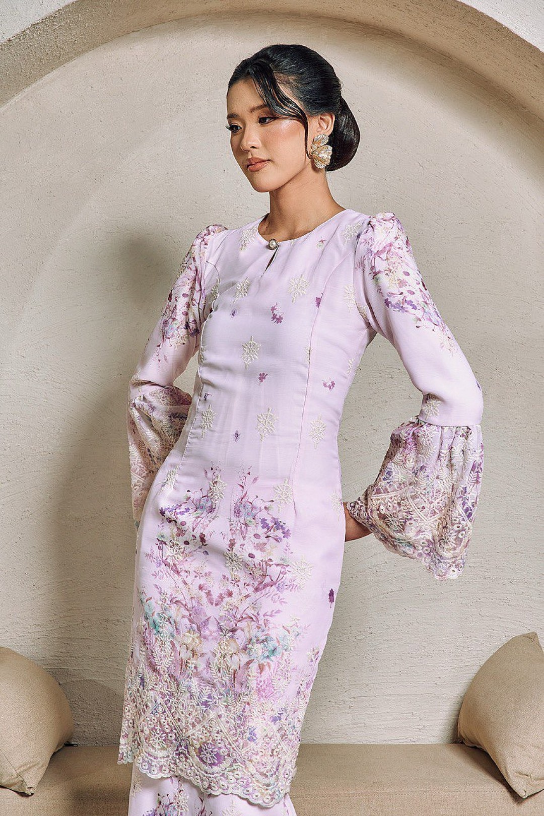Lucia Kurung in Lilac
