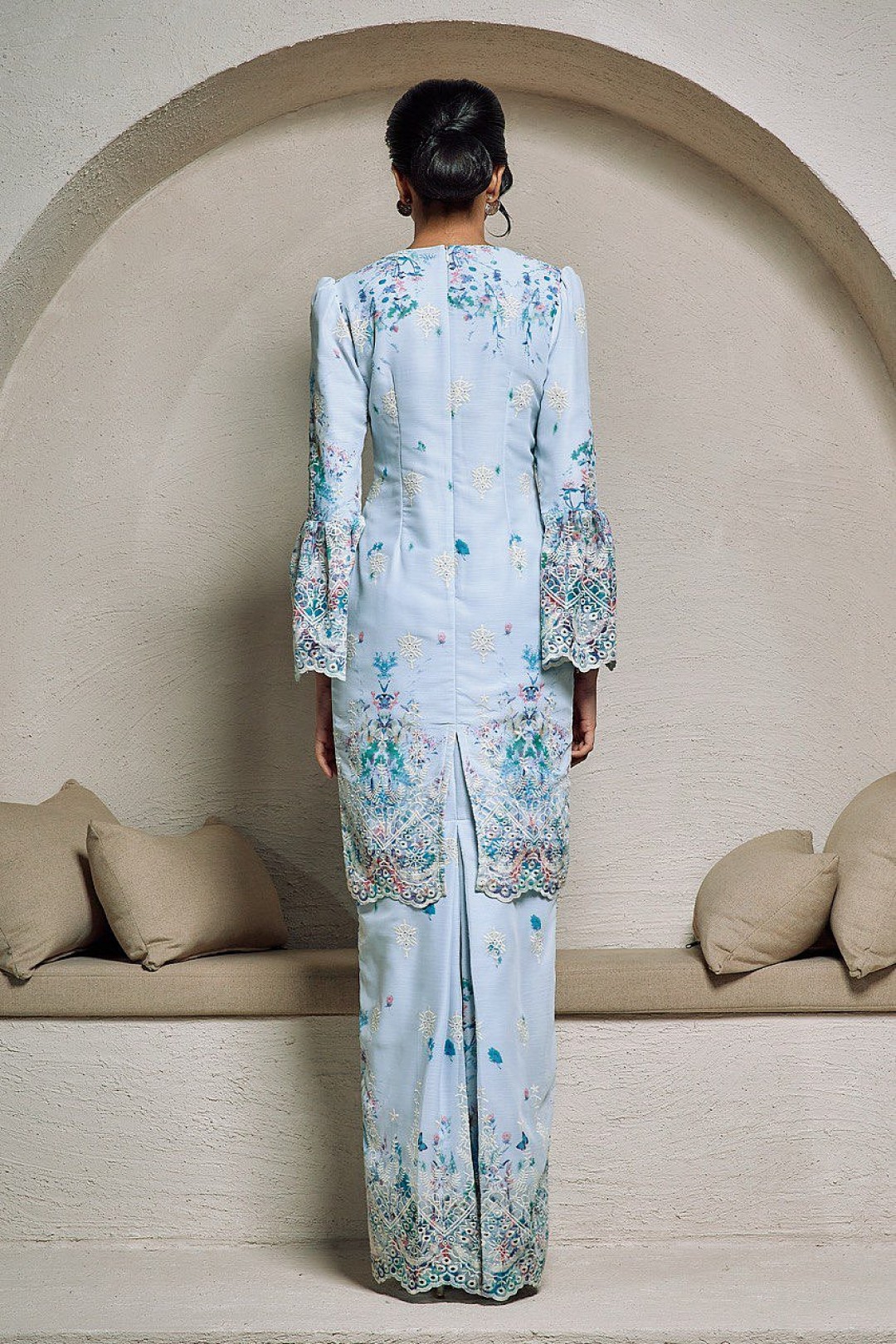Lucia Kurung in Baby Blue