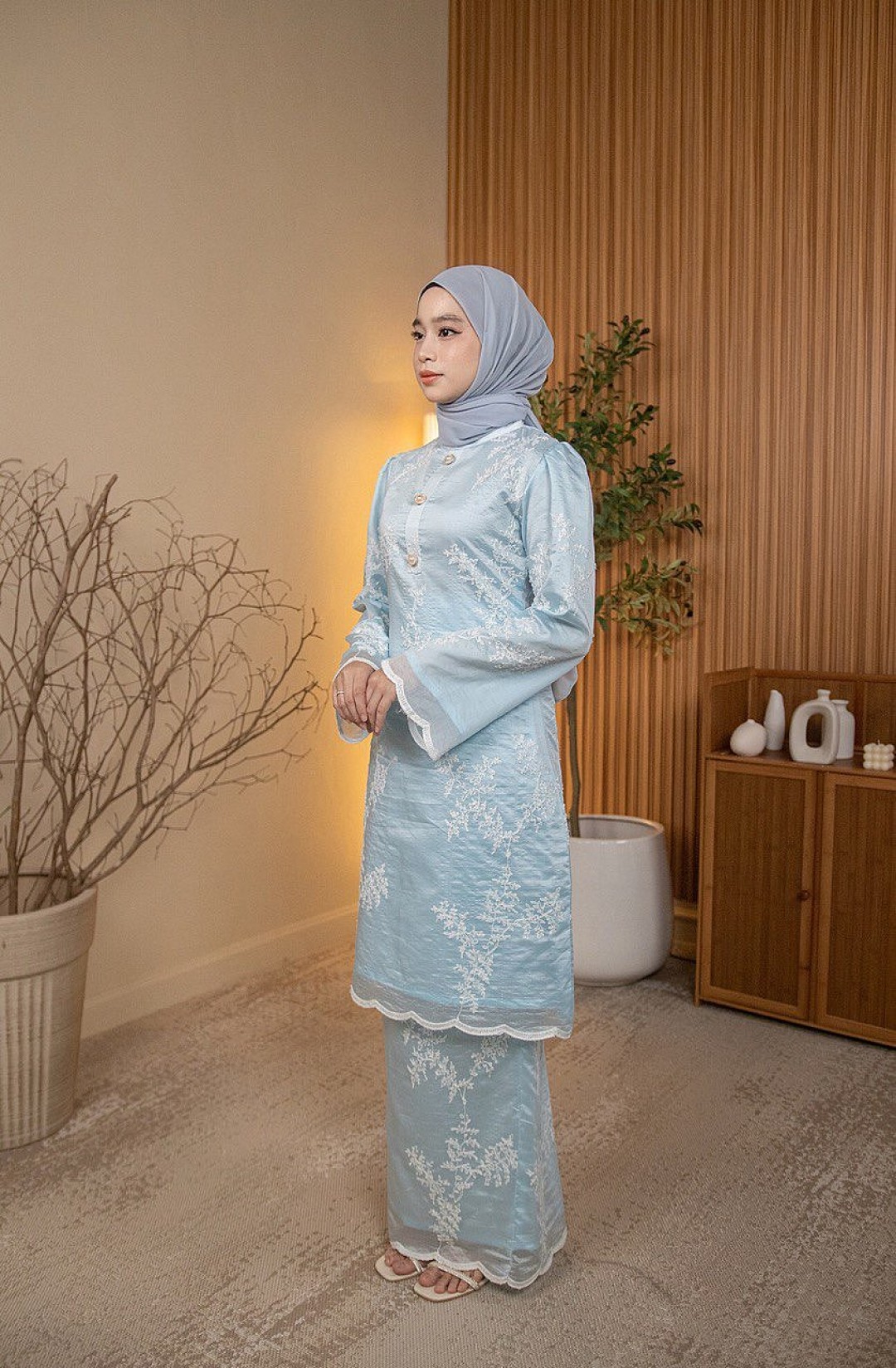 Sally Kurung in Baby Blue