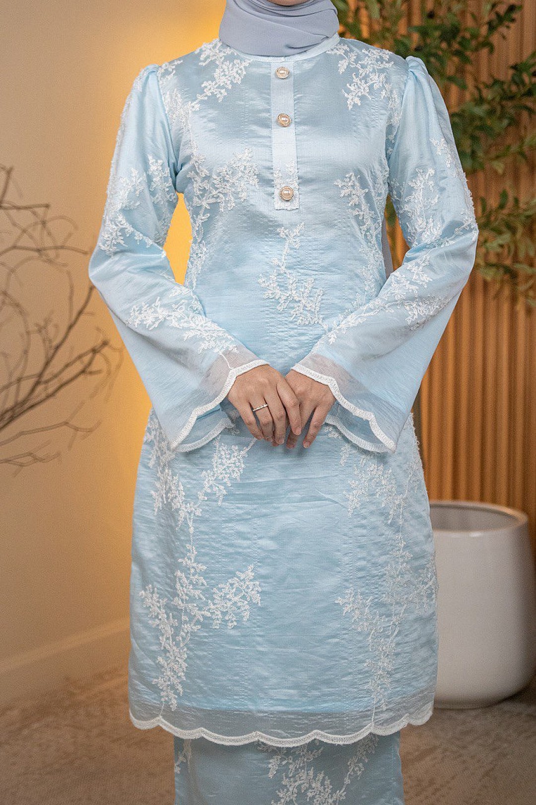 Sally Kurung in Baby Blue