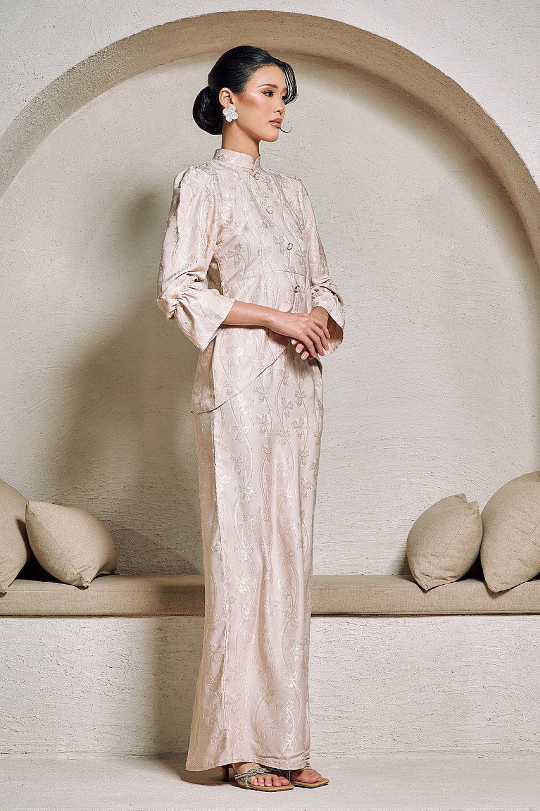 Misha Mini Kurung in Champagne