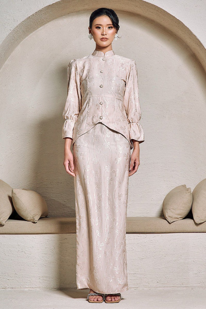 Misha Mini Kurung in Champagne