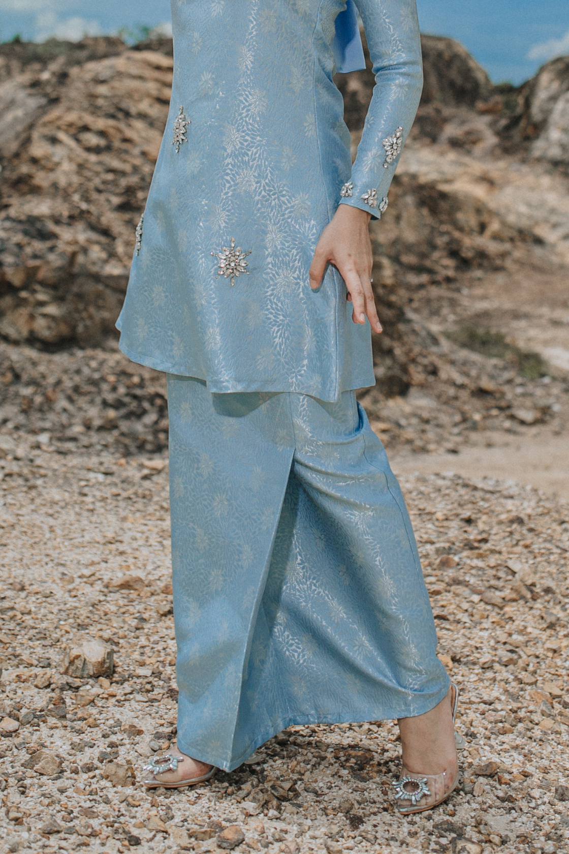 Myravallyn Online Fashion Malaysia Modest Clothing Baju Kurung Dahleya Comeback Dahleya Kurung Baby Blue