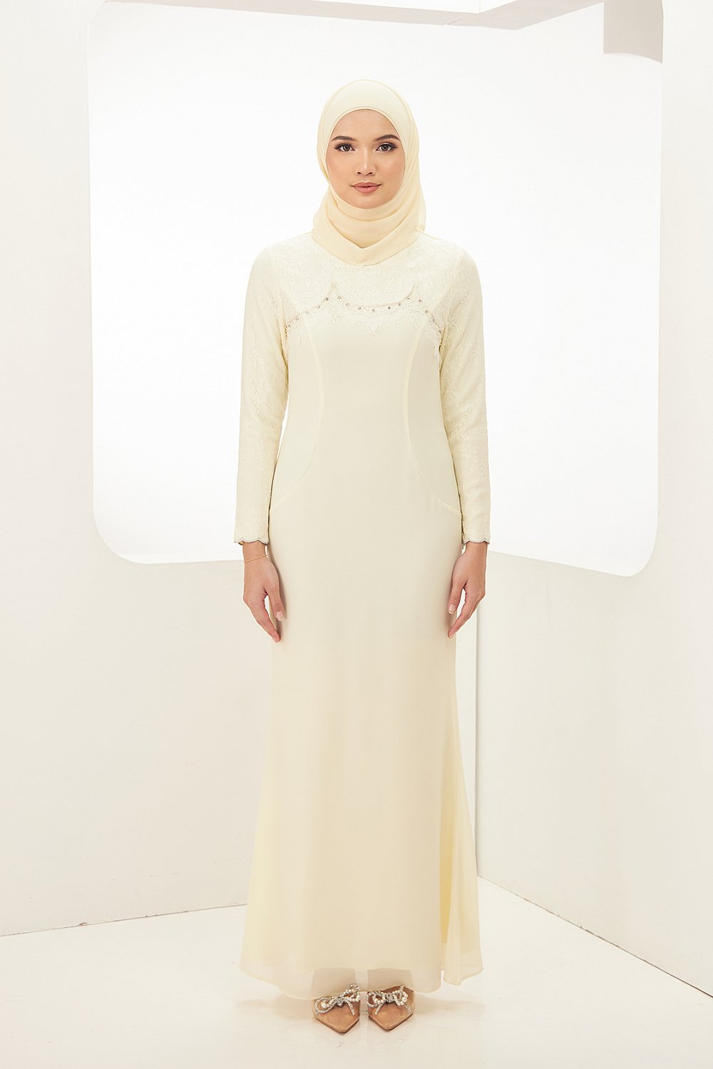 Beatrice Dress in Light Yellow