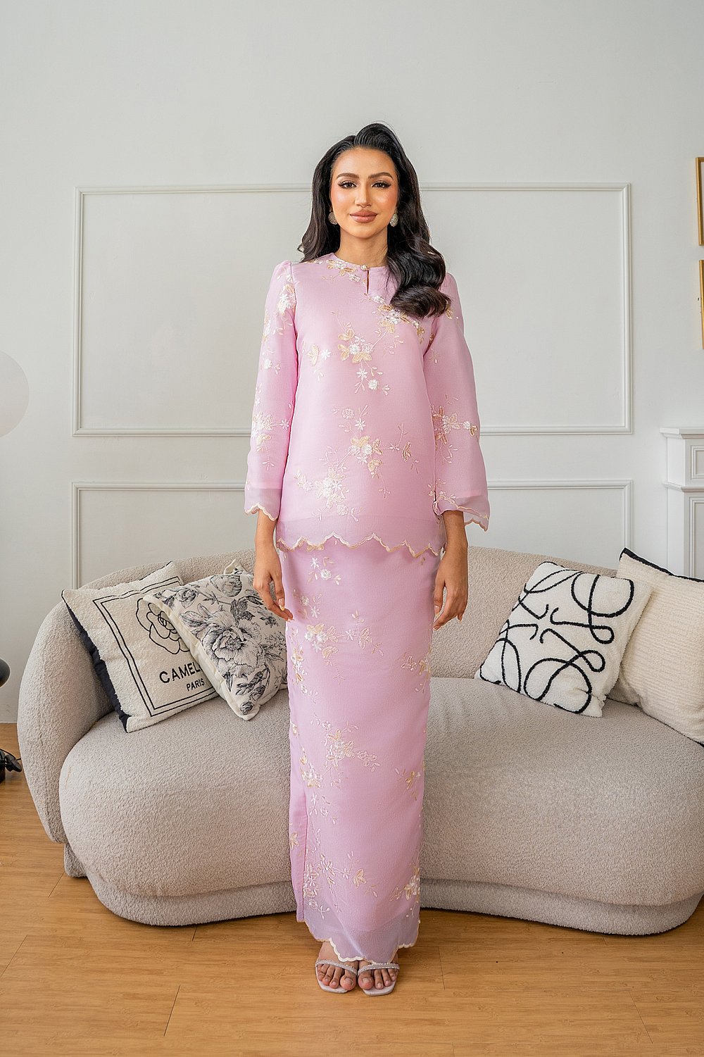Ateera Mini Kurung in Pink