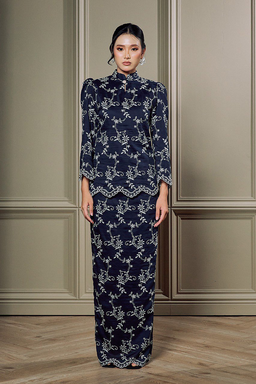 Laila Mini Kurung in Dark Blue